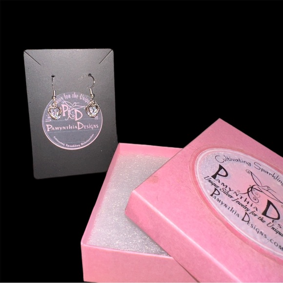 Cubic Zirconia Wire Hook Earrings in Silvertone - Picture 4 of 4